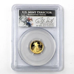 1988-P PCGS PR69 DCAM $5 1/10 oz Gold Eagle Mint Director Diehl Signed - Picture 1 of 2