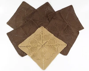 6 Piezas Cuadrados Ganchillo Lana 41x41 cm Hecho a Mano para Funda de Almohada Bolsas - Imagen 1 de 4