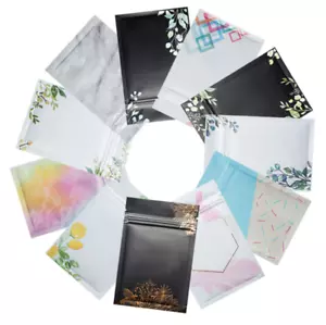 BORSE CON CERNIERA MYLAR IN ALLUMINIO STAMPATE FLOREALI PER VENDITA AL DETTAGLIO/CONFEZIONE REGALO 100 PZ - Foto 1 di 39