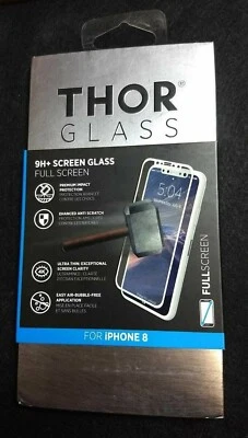 Tempered Glass for iPhone 7 8 Screen Protector Full Screen 9H+ White Border Full - Image 1 of 4