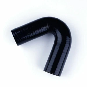 135 Degree ID 38mm Radiator Silicone Elbow Black Hose 1.5 inch Intercooler Turbo - Foto 1 di 12