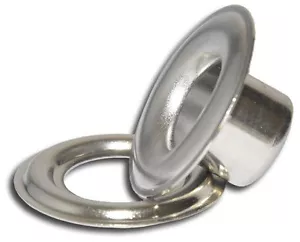 Micron #3 (7/16") Grommet & Lavatrici autoperforanti nichel di ferro, 500 pz/borsa - Foto 1 di 2