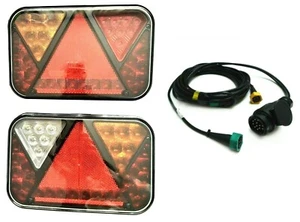 Zestaw tylnych świateł LED CANBUS Bagnet CB 13 PIN Oświetlenie przyczepy Wiązka przewodów 4m - Zdjęcie 1 z 15