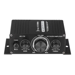 Mini HiFi Digital Stereo Audio Dual Channels Amplifier Power Amp DC 12V FM Car - Picture 1 of 11
