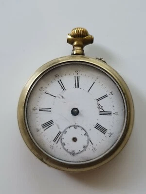 Antike Mechanische Remontoir Cylindre Taschenuhr Pocket  Watch  3-19 - Bild 1 von 4