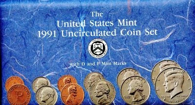 1991-P-D US Mint Set 10 Coins 21swc0505 - Image 1 of 4