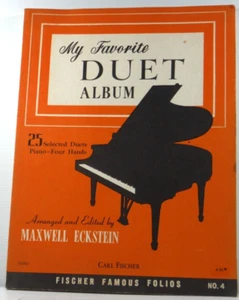 My Favorite Duel Album Maxwell Eckstein 1968 25 Duets Piano vintage music book - Picture 1 of 13