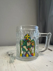 The Hunchback of Notre Dame Walt Disney Embossed Glass 1996 Glass Mug Quasimodo - Foto 1 di 5