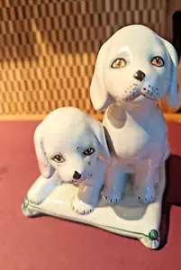 VINTAGE ITALIAN MAJOLICA POTTERY DOGS - Picture 1 of 8
