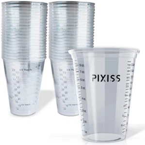 Disposable Epoxy Resin Mixing Cups Clear Plastic 10-Ounce 20-Pack for Measuring - Picture 1 of 7