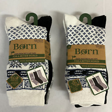 Born Boot Socks Womens Size 9-11 Multicolor Wool Blend 2 Packs Of 3 Pair