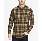 $125 G.H. Bass & CO. Men's Green Brown Red Plaid Long-Sleeve Flannel Top Shirt S