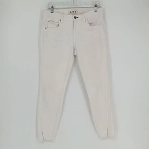 AMO Damen weiße Twist Jeans Gr. 28 Denim Sea Salt Skinny Schlitz Coastal Distress - Bild 1 von 15