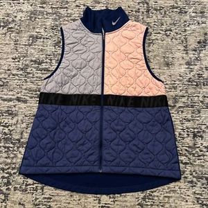 Nike Aerolayer Performance Running Vest Womens Large Quilted Thermacore Full Zip - Picture 1 of 19