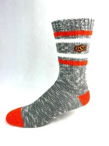 Oklahoma State Cowboys College Tweed Gray Alpine Crew Socks - Picture 1 of 2
