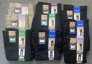 Pantalón de lona Trevorland Flex utilitario resistente a la intemperie vintage para hombre negro o tostado nuevo con etiquetas - Imagen 1 de 15