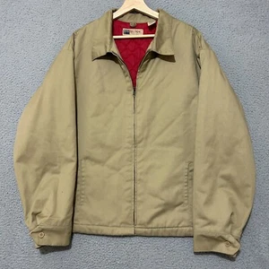Giacca meccanica vintage JC Penny Big Mac uomo XLT beige full zip trapuntata abbigliamento da lavoro - Foto 1 di 12