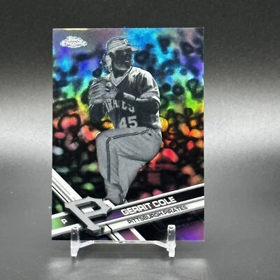 2017 Topps Chrome Gerrit Cole refractor negativo #136 - Piratas/Ny Yankees Foto 1 de 2