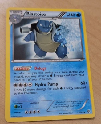 POKEMON MINT BLASTOISE 31/149 BLACK&WHITE BOUNDARIES CROSSED 2012 - Image 1 of 2