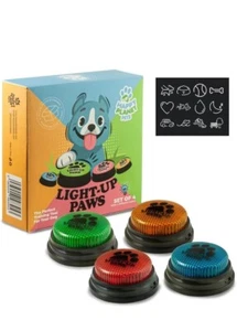 Dog Light Up Paws/ Teach Dog To Talk/ Voice Recorded Buttons  - Picture 1 of 5