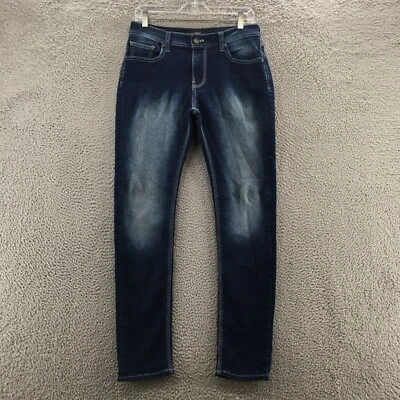 Pantalones de mezclilla AJ Armani ajustados para mujer 32 (31x31 real) azul mezcla de algodón botón Foto 1 de 4