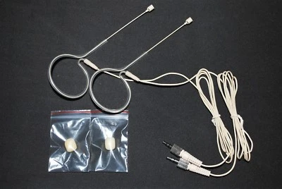 2 X Single earhook Headset Mic Headworn Microphone for Sennheiser Wireless *NEW* - Image 1 of 3