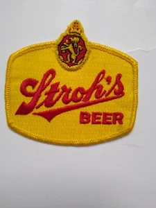 Vintage Stroh's Beer Patch - Yellow VTG - Brewery Collectible - Picture 1 of 2