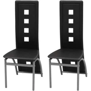 2/4/6x Sillas de Salón Comedor Modernas Cuero Artifical Negro/Blanco vidaXL - Imagen 1 de 30