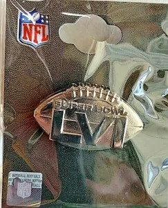SUPER BOWL LVI "EMBOSSED" PIN SUPERBOWL 56 SHIPS NOW CHIEFS BENGALS RAMS 49ers - Picture 1 of 1