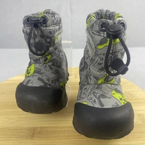 Stivali da bambino Bogs B-Moc Snow Dinos taglia 5 impermeabili isolati verdi invernali - Foto 1 di 11