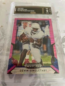 DEVIN SINGLETARY BILLS GIANTS 2019 DERRIKK HENRY TITANS RC # 124 GRADO 9 L@@K - Foto 1 di 2