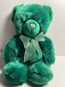 SKM Enterprises Emerald Green Teddy Bear Plush Kids Toy 11" Length - Picture 1 of 9