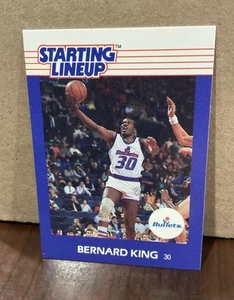 Tarjeta de alineación inicial Bernard King 1988 Kenner - Washington Bullets - Imagen 1 de 2