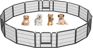 Recinto Metallico 16Pz 80x60Cm per Cani Cuccioli Conigli Gatti Animali Domestici - Foto 1 di 8