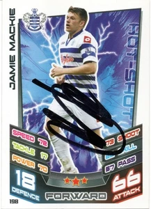 JAMIE MACKIE SIGNED QPR 2012/2013 MATCH ATTAX TRADING CARD+COA - Picture 1 of 1