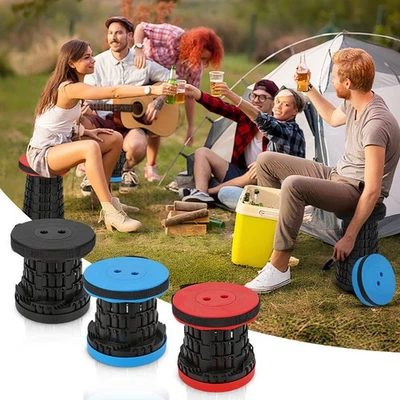 Tragbarer Klappstuhl Reisehocker Campingstuhl Klapphocker Schwarz; Rot; Blau - Bild 1 von 4