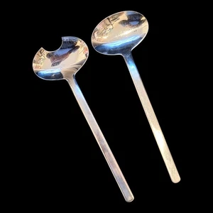 WMF RENO Cromargan Inox Corea Set 2 Pezzi Servizio Insalata Cucchiaio Solido e Forchetta - Foto 1 di 2