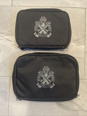 Springfield Armory Black Zippered Soft Nylon Pistol Carry Case 8” & 10" Set - Image 1 of 3