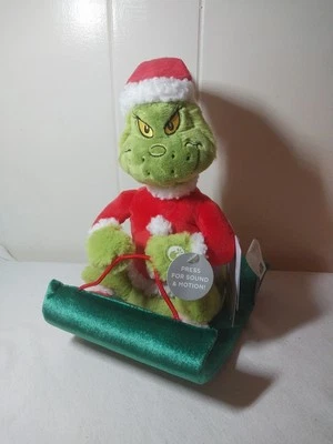 Dr. Seuss's How the Grinch Stole Christmas Sledding Sound & Motion PLush новые с ценниками - Изображение 1 из 4