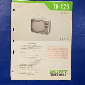 Sony TV-123 Service Manual Original Paper OEM Repair Guide - USA - Bild 1 von 10