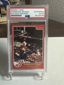 Dominique Wilkins 1984 Star Reprint Autograph PSA/DNA Certified, Authentic Auto  - Picture 1 of 3