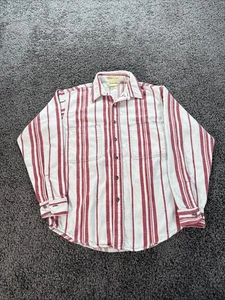 Franela pesada a cuadros vintage St John’s Bay Big Mac para hombre talla mediana roja a rayas EE. UU. - Imagen 1 de 5
