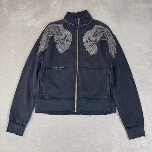 VTG Y2K Affliction Jacket Mens M Black Preowned Full Zip RARE Streetwear USA - Picture 1 of 8