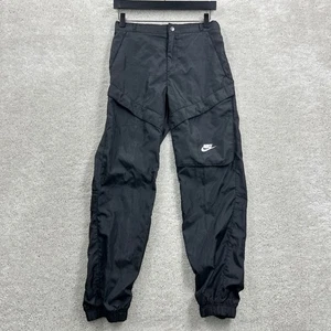 Nike Track Pants Kids Size XL Black Nylon Elastic Pockets Warm Up Lightweight - Picture 1 of 11