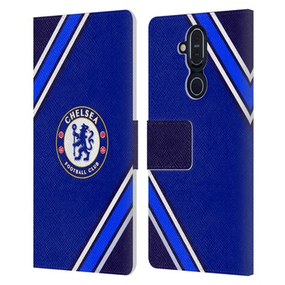 CHELSEA FOOTBALL CLUB CREST LEATHER BOOK FLIP CASE FOR MICROSOFT NOKIA PHONES - Image 1 of 4