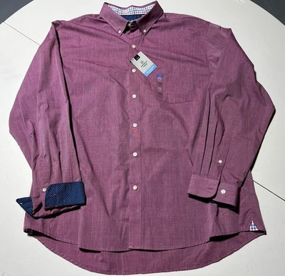 NeW Van Heusen Men's Button Down Shirt Slim Fit Wrinkle Free XXL 18-18 1/2 NWT - Image 1 of 4