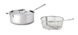 Juego de freidora All-Clad D3 pulido triple capa 6 qt con tapa de cesta para freír (abolladura ( - Imagen 1 de 1