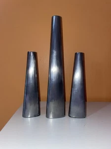 Vtg IKEA Renos Chrome MCM Swedish Design Taper Candle Holders Set Of 3 1980’s - Picture 1 of 4