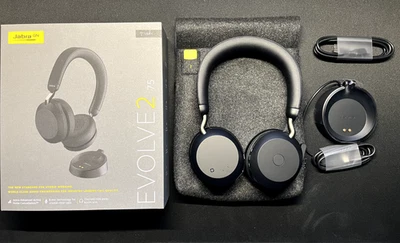 Jabra Evolve2 75 MS Stereo Bluetooth Headset - Ladestation Noisecancelling NEU - Bild 1 von 4