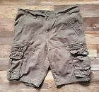 PINKPUM Cargo Shorts Men's Size 32 Multi Pocket Outdoors Brown Gray PreOwned